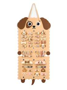 1pc Cat/Dog/Deer/Fox Animal Felt Hair Accessory Storage Bag, Cartoon Fun Hair Clip And Headband Organizer Bag, Home Decor Storage Bag, Suitable For Wardrobe, Bedroom, Vanity And Closet - Multicolor - View 13