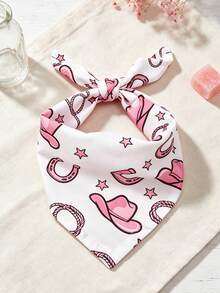 Selendang Hewan Peliharaan Poliester Merah Muda, Desain Cetak, Juga Dapat Digunakan Sebagai Celemek Air Liur. Pola Anak Anjing yang Bahagia, Cocok untuk Kucing dan Anjing Berukuran Kecil hingga Sedang (Bichon, Teddy). Cocok untuk Bermain di Dalam atau Luar Ruangan Sepanjang Tahun, Tidak Cocok untuk Anjing Besar. - Berwarna merah muda - View 8
