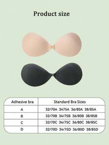 1pc Upgraded Invisible Halter Bra, With Detachable Invisible Shoulder Straps, Adhesive Bra, Suitable For Women's Backless Dresses, Washable - Multicolor - View 5