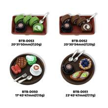999pcs Afternoon Tea Fridge Magnets, 3D Resin Fridge Magnets, Home Kitchen Decor Ornaments, Collectible Gifts - Multicolor - View 2