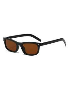 1 Pair Men's Black Retro Cat Eye Small Frame Outfit Personalized Street Style Travel Fashion Glasses - Black - View 2