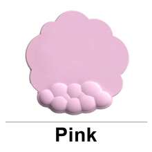 1pc Cloud-Shaped Ergonomic Wrist Rest Mouse Pad, Memory Foam Filled, Leather Surface, Waterproof & Anti-Slip PU Bottom, Slow Rebound Wrist Support Cushion, Relieves Wrist Fatigue, Easy To Clean, Cute Office Gaming Home Desktop Accessory - View 15