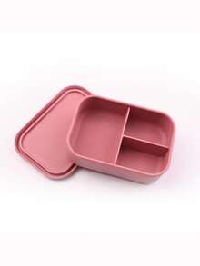 1pc Customizable Flip Lid Bento Box, Supports Artistic Text Customization, Large Area Customization, Portable, Waterproof, Leakproof, Suitable For Outdoor, Travel, School, Office, Includes Sauce Cup And Utensils, Four-Sided Lock Design - Multicolor - View 11