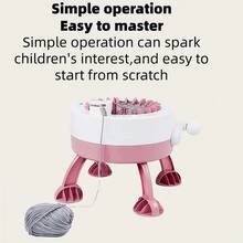 22 Needles Circular Knitting Machine Double Rotating Knitting Set DIY Scarf Hat Sweater Maker Parent-Child Handcraft Tool For Kids & Adults - Multicolor - View 3