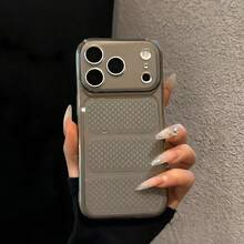 DECOPHONE Hollow 3-Layer Pattern Lightweight Phone Case, Compatible With Apple 17 Series Transparent Protective Shell - Black - View 3
