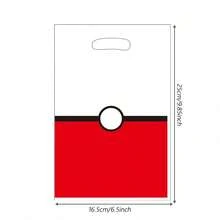 DOBBLE Kantong Hadiah Bulat Dua Warna Merah-Putih, Kantong Kado Portabel dengan Pegangan Plastik untuk Permen dan Camilan di Pesta Ulang Tahun Anak-Anak. - J-Beraneka Warna - View 5