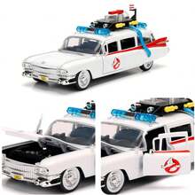 Simba Jada Toys Hollywood Rides Ghostbusters ECTO‑1 1:24 Scale Die‑Cast Vehicle, White Collectible Display Toy For Movie Fans & Hobby Collectors - Multicolor - View 4