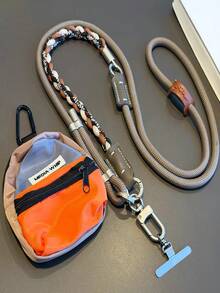 1pc Small Backpack Coin Purse Crossbody Phone Lanyard, Smartphone One Shoulder Bag Strap, Smartphone Protective Case Lanyard, Phone Accessory Keychain Phone Chain, Bag Charm Key Ring, Adjustable Long Anti-Loss Shoulder Strap With Universal Phone Patch, Storage Small Items Travel Accessory Halloween - Multicolor - View 8