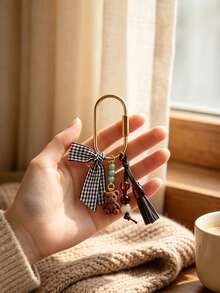 Bag Keychain For Women, Teddy Bear Keychain Pendant With Beads And Ribbon Design, Y2K Style Bag Charm And Car Accessory, Lightweight Keychain, Suitable For Daily Use, Multi-Functional Bag Decor, Rearview Mirror Pendant, Applicable To Handbags, Crossbody Bags, Shoulder Bags, Car Keys, Backpacks, Suitable For Women, Men, Tourists, Friends And Family, Perfect Gift For Teacher's Day, Graduation Season, Back To School, Independence Day, Birthday, Anniversary - Multicolor - View 2