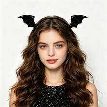 Bộ 3 băng đô cánh dơi Halloween kèm kẹp tóc cánh quỷ, phụ kiện hóa trang Halloween, cosplay và tiệc hóa trang - A - Xem 4