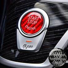 Carbon Fiber Car Ignition Switch Button Cover - Fashionable PVC Protective Decorative One-Touch Start - One-click Start - View 4