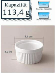 Porcelain Creme Brulee Bowl Set Of 6, Versatile Baking And Serving Vessels For Desserts, Side Dishes And Condiments For Home Use - View 2