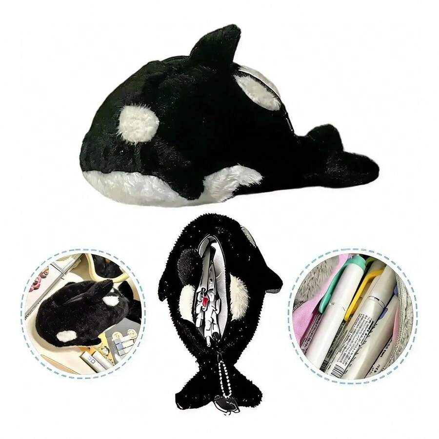 Kids Plush Backpacks - Black - View 1