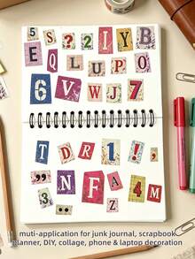 DanSoul 20 Sheets Large Vintage Aesthetic Letter Decorative Stickers Book, Pre-Cut Matte PET Creative Scrapbooking Material For Adults, Suitable For Planner Stationery Office DIY Collage - Planner Stickers - View 6