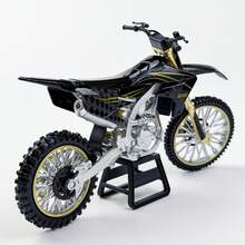 Black Off-Road Motorcycle Model, Die-Cast Alloy Metal Motorcycle Model, Suitable For Desktop Decor, Collection And Holiday Gift - Black - View 4