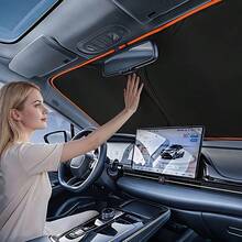 1pc Portable Heat-Insulating Sunshade, Single-Piece Car Sunshade, Specially Designed For Car Front Windshield, Titanium Silver Upgraded Thickened Sunshade, Effectively Blocks Sunlight, Easy To Install, High-Quality Fabric, Practical For Car Interior In Summer, Suitable For Travel And Camping, Fits Sedans, SUVs And Trucks - A - View 13