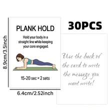 30pcs Pilates Mat Workout Cards, Exercise Cards For Full Body Fitness, Illustrated Pilates Core Training Cards With Instructions, Daily Exercise Cards, Perfect For Friends, Family & Beginner - A - View 2