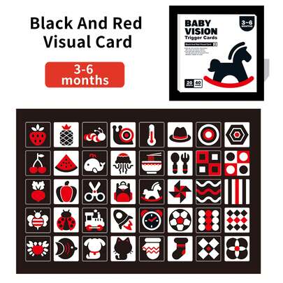 1 Box 20pcs Black & White Cards, Suitable For Baby Visual Stimulation, Early Newborn Education Training Cards, High Contrast Children Visual Stimulation, Children Visual Tracking Training Cards & Visual Stimulation Cards