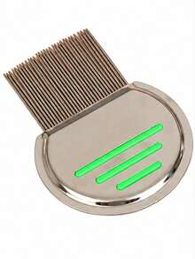 Stainless Steel Lice Comb, Helps Remove Dandruff And Lice; Stainless Steel Hair Comb, Ultra-Dense Teeth Design, Can Clear Lice And Hair Dirt - View 9