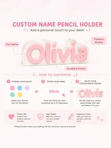Customized Name Personalized Desktop Storage Box And 3D Printed Pen Holder, Both A Fashionable Room Decor And A Back-To-School Essential, Suitable As Personalized Gifts For Halloween, Thanksgiving And Christmas - Multicolor - View 9