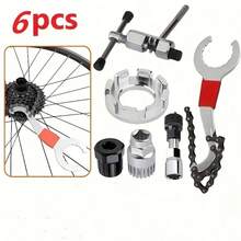 Set Alat Rantai Sepeda, Kunci Pas Khusus untuk Membongkar Freewheel Kaset, Termasuk Kunci Rantai dan Freewheel serta Crankset yang Dapat Dilepas. - MultiWarna - View 2