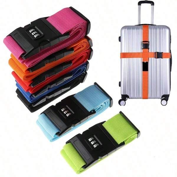 2pcs Travel Luggage Security Lock Durable Nylon Packing Straps