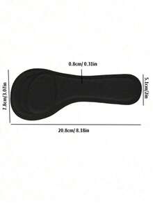 1 Pair Self-Adhesive Anti-Slip Warm Sweat-Absorbent Breathable Thickened Insoles For Women, Suitable For High Heels, Shoes And Sports Shoes - Black - View 4