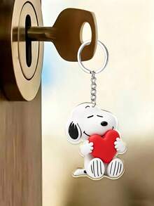 SNOOPY 2件組幸運龍史努比鑰匙圈套組，生肖龍 Cosplay 與愛心抱抱史努比鑰匙圈，多功能汽車鑰匙與手提包裝飾，休閒時尚配件與節日禮物 - 彩色 - 查看 9