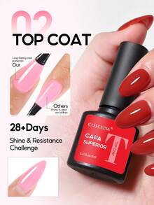 Coscelia 8ml Super Glossy Top And Base Coat Set, Wipe-Free Acid-Free Base And Top Coat Gel Nail Polish, Long-Lasting Gel Nail Polish 2 Pieces Set Curable With LED/UV Lamp - 8ML - View 9
