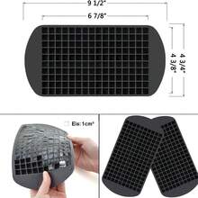 1 Pack Mini Ice Cube Trays For Freezer  - 160 Small Crushed Ice Cube Molds, Silicone, Easy Release Stackable Trays For Iced Coffee, Whiskey, Cocktail & Drinks - Multicolor - View 3