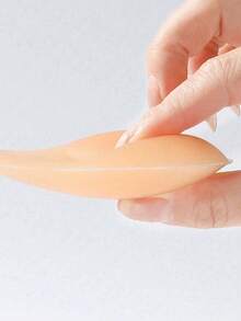 1 Par de Almofadas de Silicone Triangulares para Seios, Inserções de Sutiã Reutilizáveis com Efeito Push-Up e Modelagem, Adequadas para Maiô Bikini, Roupa de Banho, Roupa Esportiva, Vestido, Acessórios de Lingerie Feminina - Caqui - Visão 7