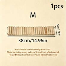 1pc Solid Wood Natural Wood Fence Bendable Hamster Ladder Bridge, Multiple Sizes S-XL 28-62cm Flexible DIY Fence Cage Interior Decoration Toy, Suitable For Hamsters, Guinea Pigs, Parrots And Other Small Pets, Small Animal Fence Cage - one-size - View 16