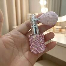 Botol Semprot Kaca Airbag Rhinestone untuk Perjalanan, Botol Isi Ulang Sampel Kosmetik Wewangian Portabel - View 9