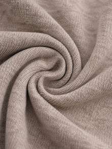 Pantalón de pierna ancha para mujer. Sin bolsillo. Ajuste de cintura natural, cordón tipo cinta ajustable. Textura suave, sin estampado. Interior fresco y muy cómodo. - Beis - Ver 4