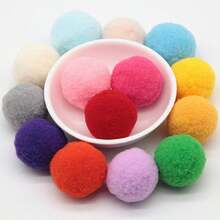 10/15/20/25/30/40/50mm Fluffy Mini Pom Poms, Christmas Red Plush Balls, Mixed Color Soft Fur Balls, Handmade Clothing, Wedding Decoration, DIY Pom Poms, Felt Balls, Sewing Craft Accessories - PM - View 14