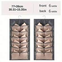 1pc Double-Sided Underwear Storage Bag, Multi-Functional Underwear Packaging Bag, Hanging Bra & Socks Organizer Bag - Multicolor - View 5