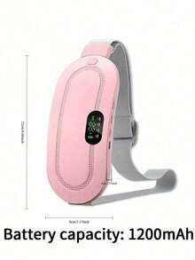 Menstrual Heating Pad, Portable USB Cable, Wireless, 6 Heating Levels, 6 Vibration Massage Modes, For Back And Abdominal Pain Relief - Pink - View 13
