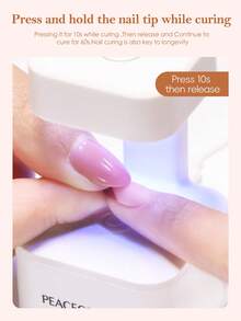 peacecolor 1/2PCS Nail Sticker Glue Nail Glue Suitable For Nail Tips False Nails Super Strong & Long-Lasting Acrylic Nail Gel Requires UV/LED Lamp - 15ML - View 6