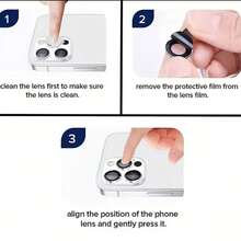 3pcs Transparent Camera Lens Protector Film, Compatible With IPhone 11-17 Series, Including 17/17 Pro/17 Pro Max/17 Air/16/16e/11/12/13/14/14 Pro/14 Pro Max/15/15 Plus/15 Pro Max, High-Quality Tempered Glass, Transparent - Clear - View 6