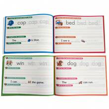 Lachilly 40 Pages CVC Words And Sentences Practice Book, Children's Short Vowel Phonics Tracing And Writing Workbook, Preschool Kindergarten Early Reading Activity Worksheets, Children's English Phonics Learning Supplies, Student Handwriting Practice - Multicolor - View 7
