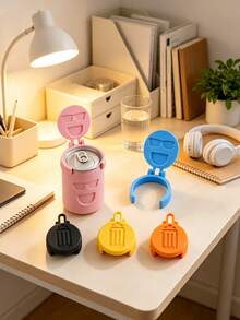 1pc Portable Can Lid Protector, Dust-Proof Sealing Cover For Carbonated Drinks, Beer And Soft Drink Cans, Reusable Flip-Top Hygienic Can Lid, Fun Cartoon Style, Suitable For Kitchen, Home, Cafe, Restaurant, Party, Picnic And Travel - View 3