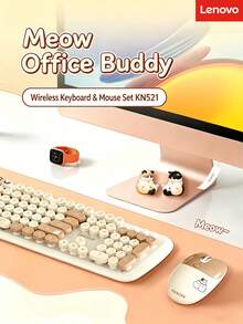 Lenovo Wireless Keyboard And Mouse Combo, 2.4G, Stable Wireless Connection, Quiet Keys, 3-Level Adjustable DPI, Desktop And Laptop Office And Home Peripheral - View 3