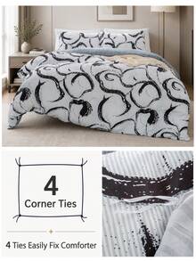 2/3pcs Wave Geometric Line Print Duvet Cover Set,Soft Comfortable Bedding Set For All Seasons,Zipper Closure, Lightweight Breathable Easy-Care Bedding, Perfect For Home Dorm Apartment Guest Room Vacation Rental, Fashion Modern Simple Style Room Decor - Multicolor - View 6