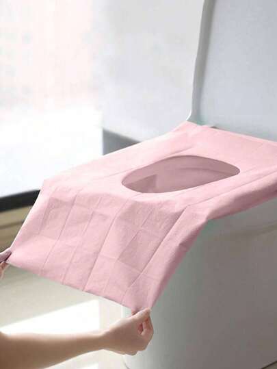 10/30/60pcs Disposable Toilet Seat Covers, Waterproof Portable Extra Long Paper Toilet Seat Covers, Suitable For Hotels, Public Places, Travel, Leisure Clubs And Home Bathroom Decor, Autumn Decoration