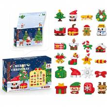 2026 Christmas Advent Calendar Building Block Set, Suitable For Christmas Model Building Micro Particle Block Kit, Christmas Party Gift, Suitable For Children 6 Years And Above - Multicolor - View 11