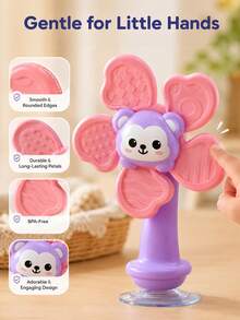 Infant Rattle Set, High Chair Toy, Grip And Rotate, Interactive Developmental Infant Tray Toy, Newborn Gift, Children, Baby Teething Relief Chewing Toy, Boys And Girls - Multicolor - View 4