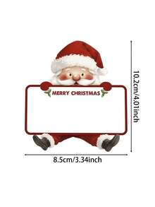 1 Set Foldable Santa Claus Shaped Place Cards (Writable Paper), Suitable For Christmas Party Table Decoration, Seat Cards, Dessert Table Decor, Sign-In Table Number And Table Setting, Enhance Holiday Atmosphere - Multicolor - View 10