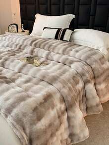 1pc Thick Fleece Blanket With Marble Splatter Pattern - Soft Blanket, Suitable For All Seasons, For Sofa, Bed, Car And Travel - Machine Washable, Guest Room Accessory Blanket, Soft Texture, Autumn Decor Blanket, Room Decor Blanket, Back To School/Dorm Bedding - Camel - View 9