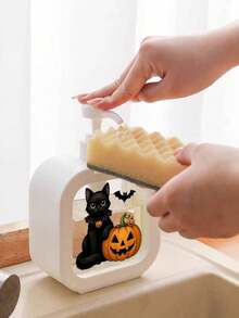 500ML Cartoon Cat/Pumpkin Transparent Travel Pump Dispenser Bottle, Aromatherapy Travel Bottle, Refillable Container, Halloween Gift/Christmas Gift - Multiple Styles - View 2
