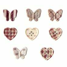 4/8/12pcs Cute Plaid Butterfly Fridge Magnets, Heart-Shaped Button Fridge Stickers, Suitable For Storage Cabinets, Kitchen, Whiteboards, Offices, Home Decor, Refrigerator Kitchen Magnets - Multicolor - View 8